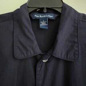 Polo Ralph Lauren Pajama Shirt Men's M Navy Blue Long Sleeve Loungewear